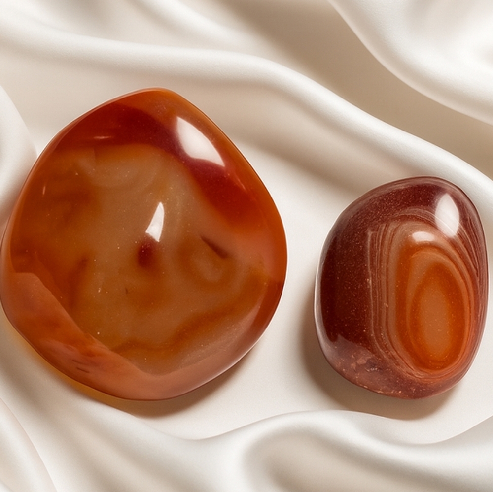 Natural Polished Agate Stone Unique Pattern Set of 2 – Home Office Décor #6